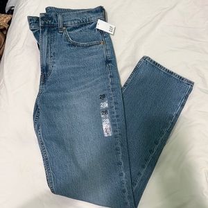 High rise medium wash jeans